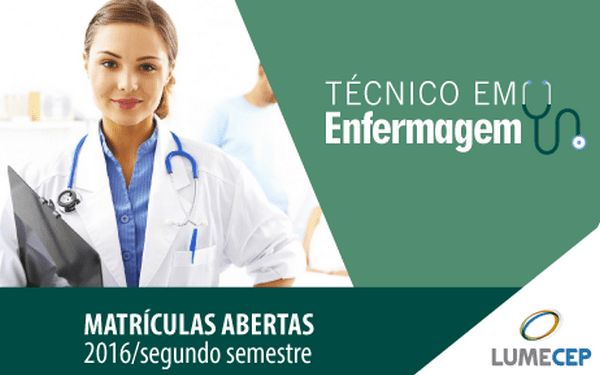 Técnico em Enfermagem está com matriculas abertas até o dia 30