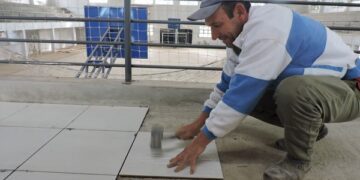 Ginásio Municipal está na fase de colocação de piso