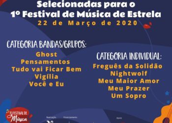 Divulgados os selecionados para o 1º Festival de Música de Estrela