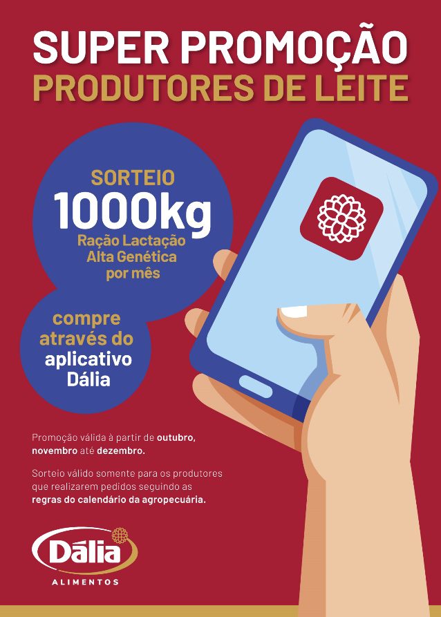 Utilize o aplicativo e concorra a uma tonelada de ração