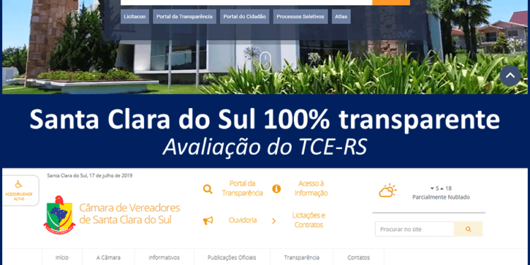 TCE avalia portais do município como 100% transparentes