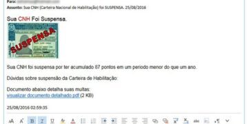 E-mails que advertem sobre suspensão da CNH são falsos