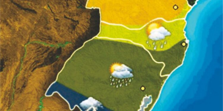 Previsão de chuva para começo e final da semana no estado
