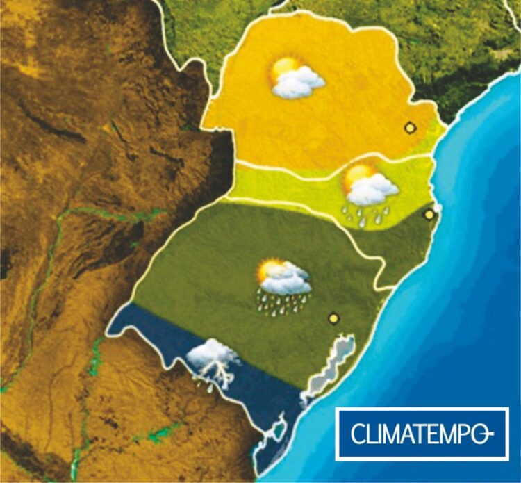 Previsão de chuva para começo e final da semana no estado