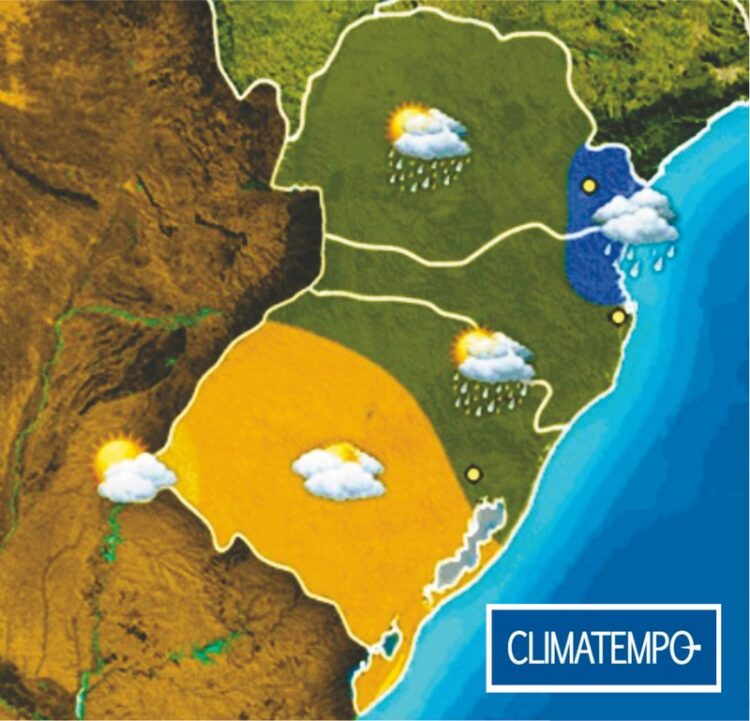Nova frente fria traz chuvas ao estado e faz cair a temperatura