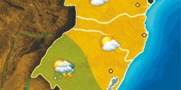 Chuva se concentra em algumas áreas do estado nesta semana