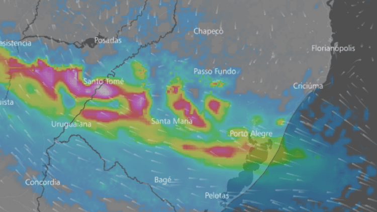 Defesa Civil alerta para riscos meteorológicos nesta semana no estado