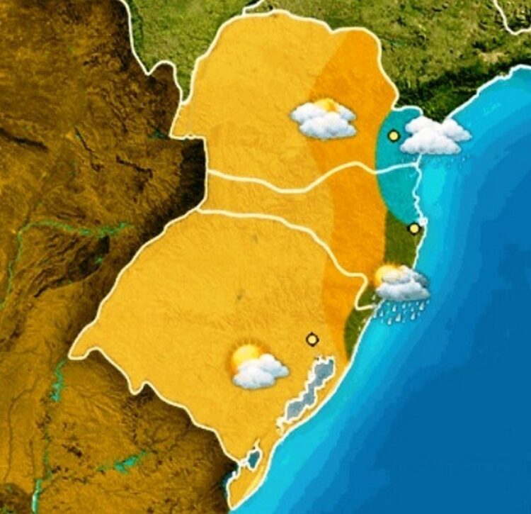 Frente fria deve chegar no Estado no final de semana