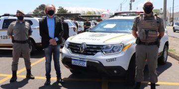 Brigada Militar de Mato Leitão recebe nova viatura policial