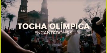 Revezamento da Tocha Olímpica em Encantado
