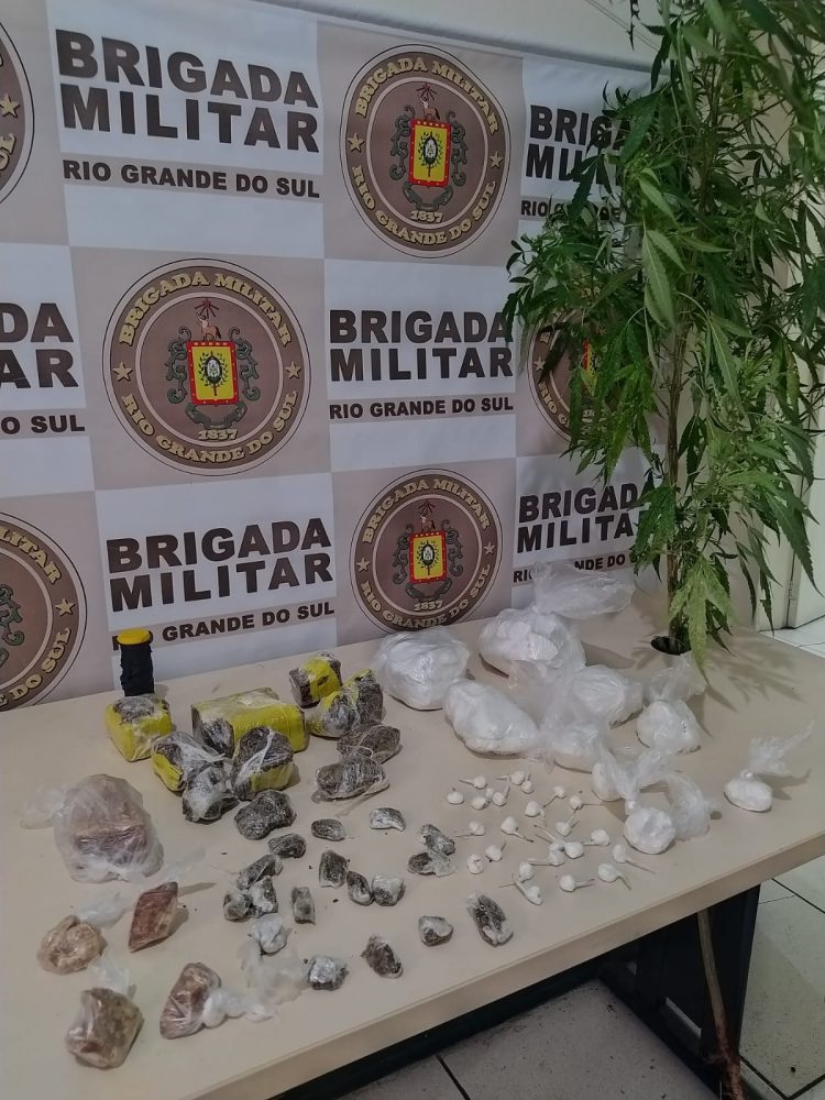 BM prendeu indivíduo com grande quantidade de drogas em Roca Sales