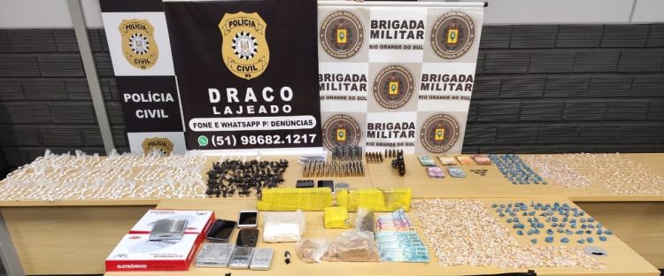 Operação conjunta da BM e PC apreende grande quantidade de drogas em Lajeado