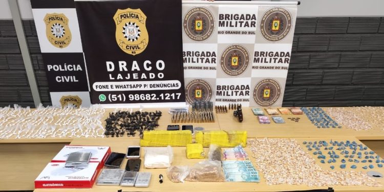 Operação conjunta da BM e PC apreende grande quantidade de drogas em Lajeado