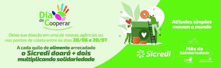 Sicredi Região dos Vales inicia campanha de arrecadação de alimentos alusiva ao Dia C