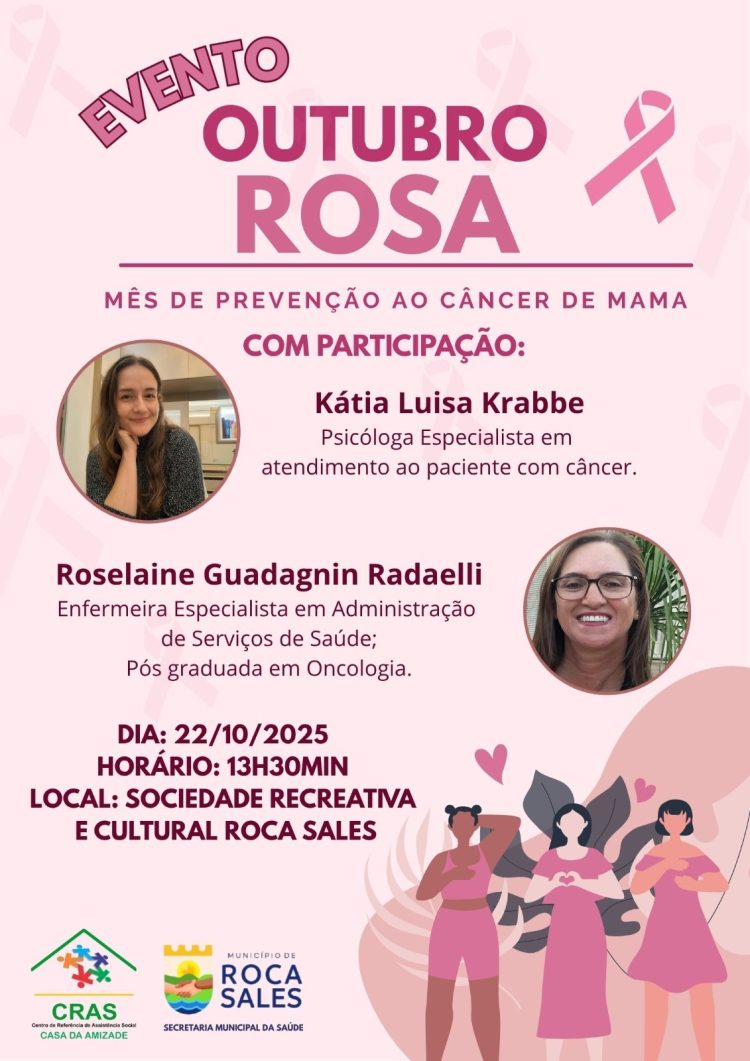 Roca Sales realiza evento Outubro Rosa com foco na prevenção e apoio aos pacientes oncológicos