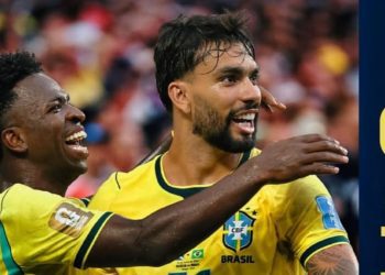 Brasil vence por 3 x 0 e termina fase como líder