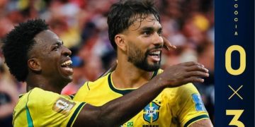 Brasil vence por 3 x 0 e termina fase como líder