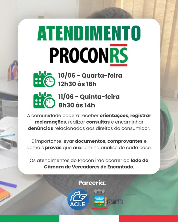 ACI-E e Câmara de Vereadores trazem PROCON-RS a Encantado para atender consumidores
