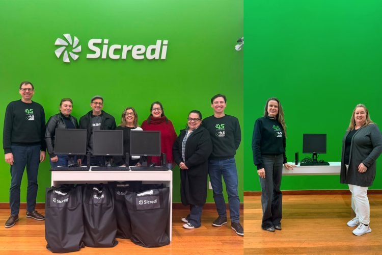 Sicredi Região dos Vales doa computadores para escolas e entidades da região