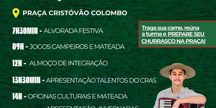 Muçum comemora o Dia do Gaúcho com programação especial na Praça Cristóvão Colombo