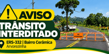 ARVOREZINHA – ERS 332 é interditada em Arvorezinha para obras de drenagem no Bairro Cerâmica