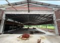RELVADO – Obras de revitalização do pavilhão do Parque Municipal de Eventos seguem em andamento