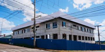 A obra da nova Leo Joas, que está em fase de conclusão, para entrega em dezembro. Fotos: Jonata Kich/Município de Estrela