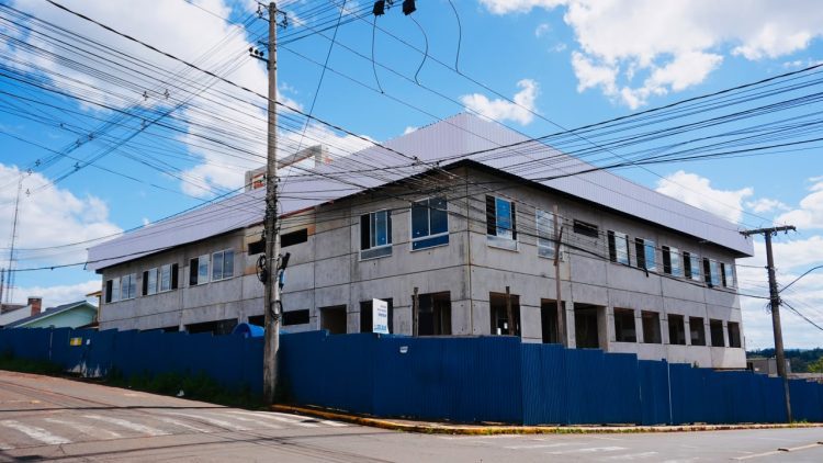 A obra da nova Leo Joas, que está em fase de conclusão, para entrega em dezembro. Fotos: Jonata Kich/Município de Estrela