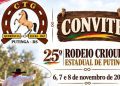 PUTINGA – 25º Rodeio Crioulo Estadual do CTG Querência Xucra ocorre de 6 a 8 de novembro